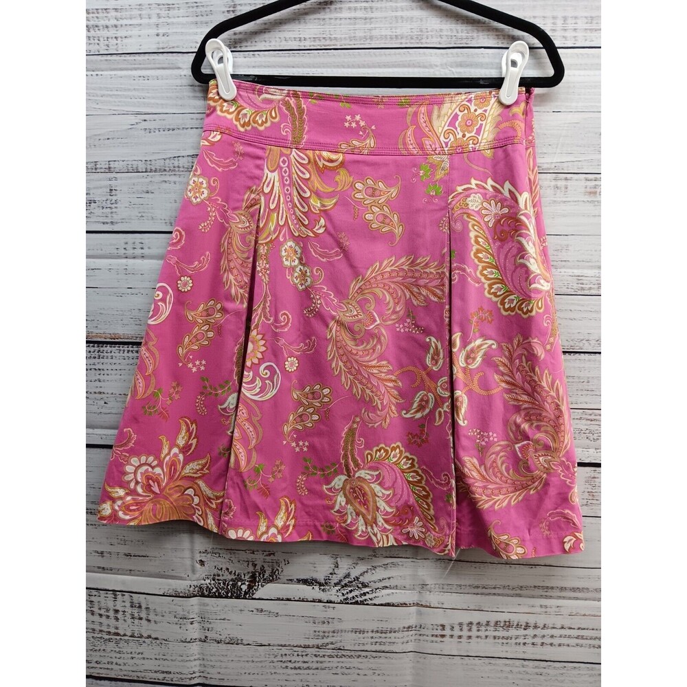 george me by mark eisen Floral Skirt Women's 6 Midi Cotton Blend